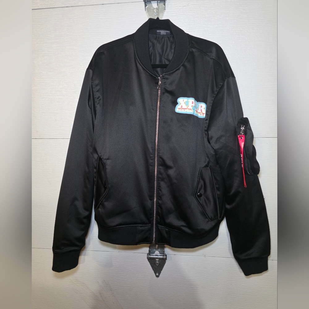 NWOT XPLR Black Bomber Jacket - Picture 2 of 5